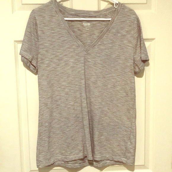 (Mossimo) Striped V-Neck Tee - Picture 1 of 4